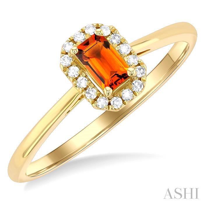 ASHI Emerald Shape Gemstone & Halo Diamond Ring 41279PPTSCTYG-OC