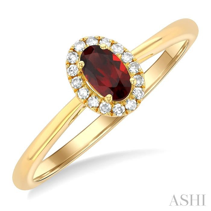 ASHI Oval Shape Gemstone & Halo Diamond Ring 41279PPTSGTYG-OV