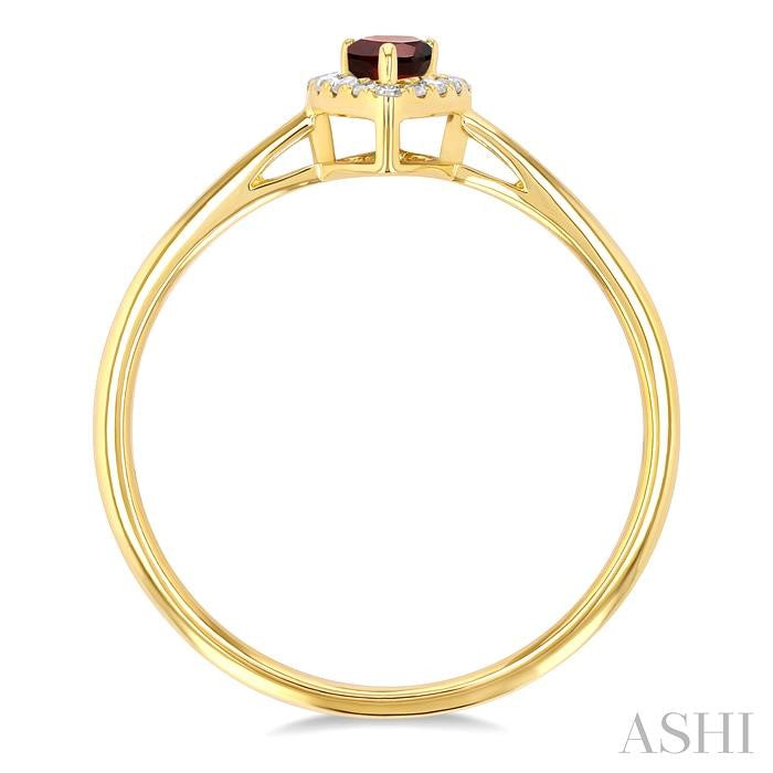 ASHI Pear Shape Gemstone & Halo Diamond Ring 41279PPTSGTYG-PR
