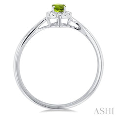 ASHI Oval Shape Gemstone & Halo Diamond Ring 41279PPTSPEWG-OV