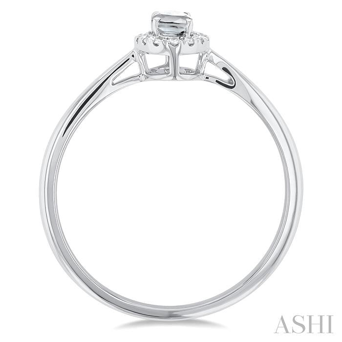 ASHI Oval Shape Gemstone & Halo Diamond Ring 41279PPTSWTWG-OV