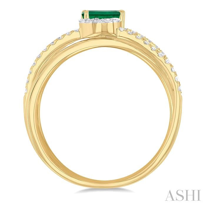 ASHI Criss Cross Gemstone & Lovebright Diamond Fashion Ring 41316PPTSEMYW