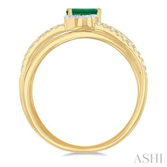 ASHI Criss Cross Gemstone & Lovebright Diamond Fashion Ring 41316PPTSEMYW