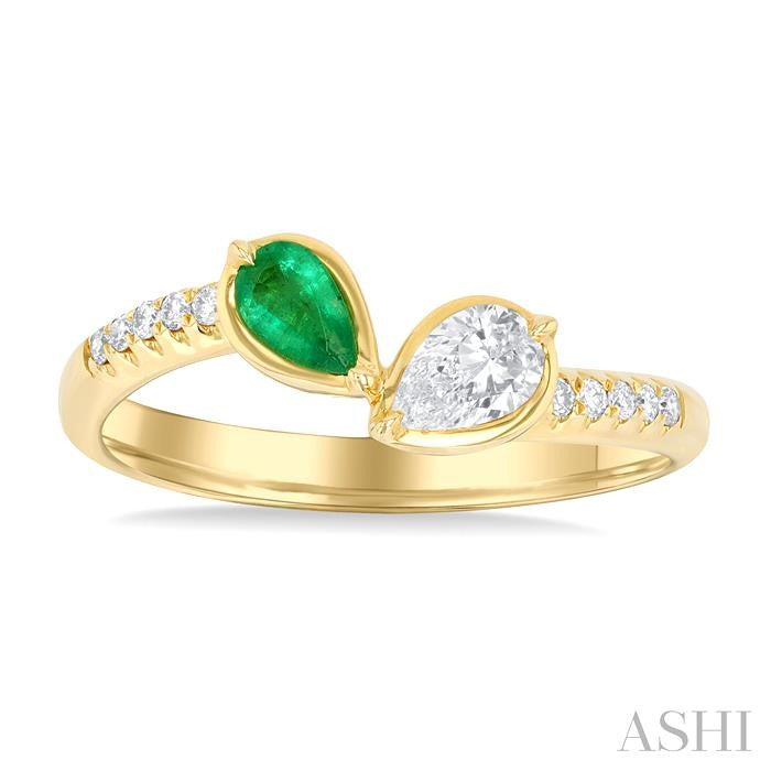 ASHI Toi Et Moi Gemstone & Diamond Fashion Ring 41405PPFGEMYG