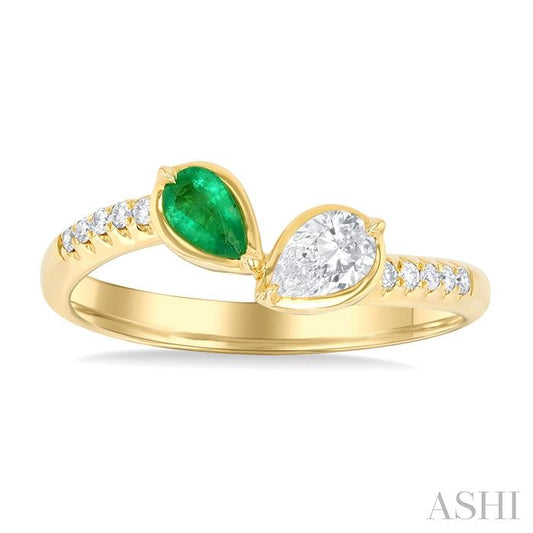 ASHI Toi Et Moi Gemstone & Diamond Fashion Ring 41405PPFGEMYG