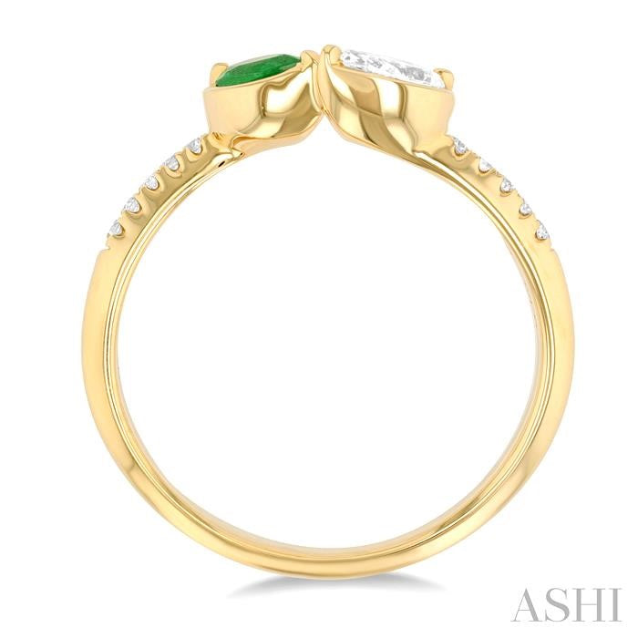 ASHI Toi Et Moi Gemstone & Diamond Fashion Ring 41405PPFGEMYG