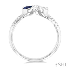 ASHI Toi Et Moi Gemstone & Diamond Fashion Ring 41405PPFGSPWG
