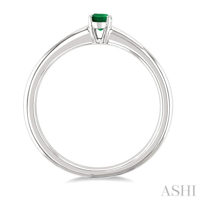 ASHI Oval Shape Gemstone Solitaire Ring 41809PPF@EMWG-OV