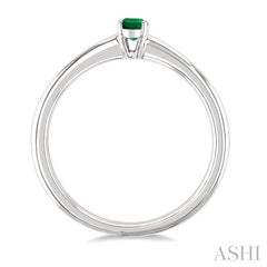 ASHI Oval Shape Gemstone Solitaire Ring 41809PPF@EMWG-OV