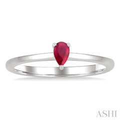 ASHI Pear Shape Gemstone Solitaire Ring 41809PPF@RBWG-PR
