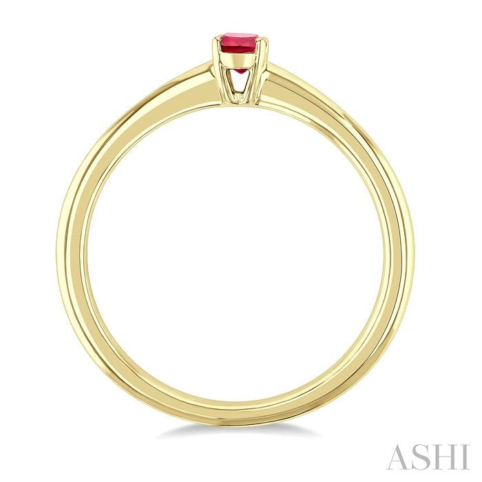 ASHI Oval Shape Gemstone Solitaire Ring 41809PPF@RBYG-OV