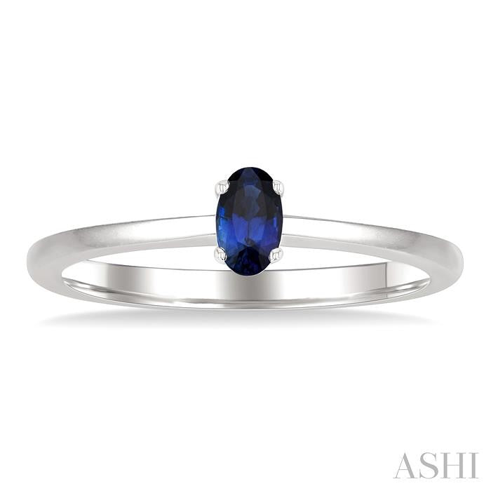 ASHI Oval Shape Gemstone Solitaire Ring 41809PPF@SPWG-OV