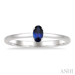 ASHI Oval Shape Gemstone Solitaire Ring 41809PPF@SPWG-OV