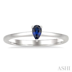 ASHI Pear Shape Gemstone Solitaire Ring 41809PPF@SPWG-PR