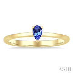 ASHI Pear Shape Gemstone Solitaire Ring 41809PPF@TZYG-PR