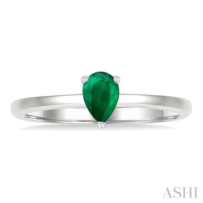 ASHI Pear Shape Gemstone Solitaire Ring 41819PPF@EMWG-PR