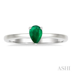 ASHI Pear Shape Gemstone Solitaire Ring 41819PPF@EMWG-PR