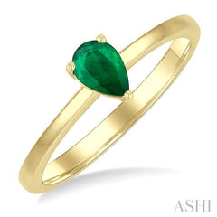 ASHI Pear Shape Gemstone Solitaire Ring 41819PPF@EMYG-PR