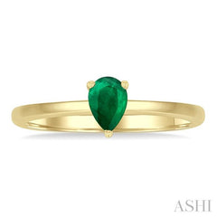 ASHI Pear Shape Gemstone Solitaire Ring 41819PPF@EMYG-PR