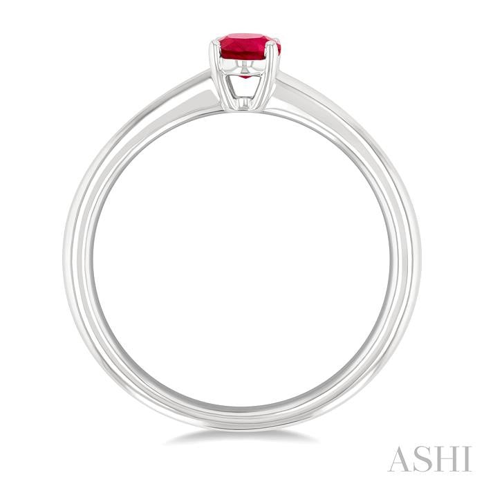 ASHI Oval Shape Gemstone Solitaire Ring 41819PPF@RBWG-OV