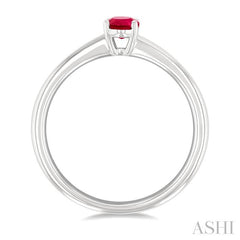ASHI Oval Shape Gemstone Solitaire Ring 41819PPF@RBWG-OV