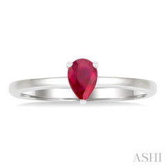 ASHI Pear Shape Gemstone Solitaire Ring 41819PPF@RBWG-PR