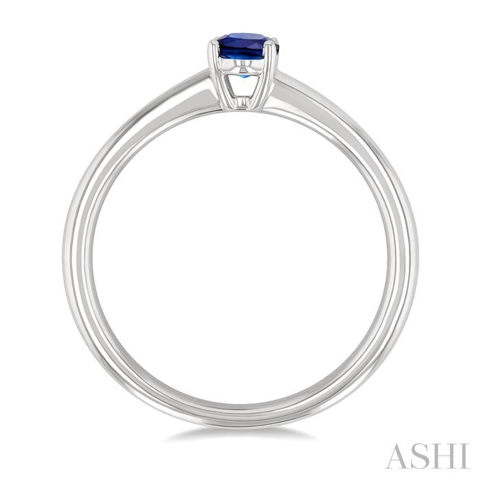 ASHI Oval Shape Gemstone Solitaire Ring 41819PPF@SPWG-OV