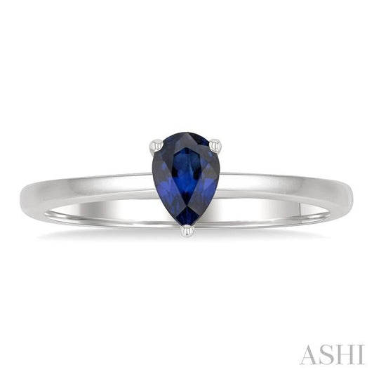 ASHI Pear Shape Gemstone Solitaire Ring 41819PPF@SPWG-PR