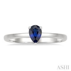 ASHI Pear Shape Gemstone Solitaire Ring 41819PPF@SPWG-PR
