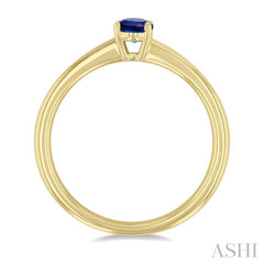 ASHI Oval Shape Gemstone Solitaire Ring 41819PPF@SPYG-OV
