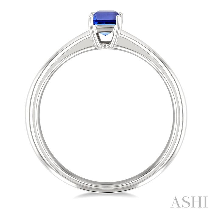 ASHI Emerald Shape Gemstone Solitaire Ring 41819PPF@TZWG-OC