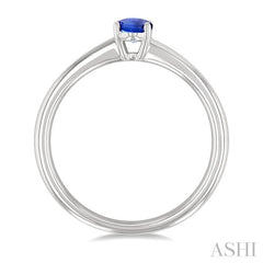 ASHI Oval Shape Gemstone Solitaire Ring 41819PPF@TZWG-OV