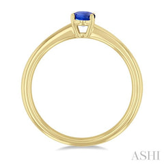 ASHI Oval Shape Gemstone Solitaire Ring 41819PPF@TZYG-OV