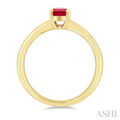 ASHI Oval Shape Gemstone Solitaire Ring 41829PPF@RBYG-OV