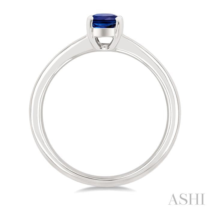 ASHI Oval Shape Gemstone Solitaire Ring 41829PPF@SPWG-OV