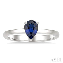 ASHI Pear Shape Gemstone Solitaire Ring 41829PPF@SPWG-PR