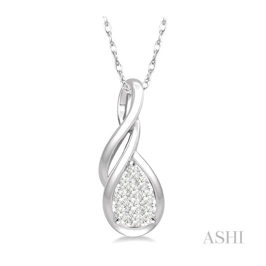 ASHI Pear Shape Lovebright Diamond Fashion Pendant 900A8PPFHPDWG
