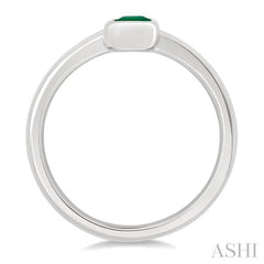 ASHI Emerald Shape Gemstone Solitaire Ring 41909PPF@EMWG-OC