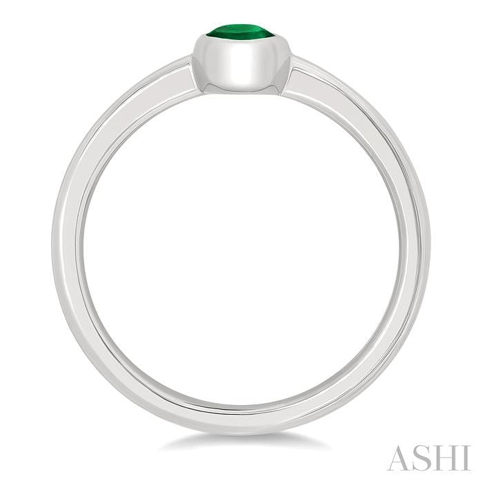 ASHI Oval Shape Gemstone Solitaire Ring 41909PPF@EMWG-OV