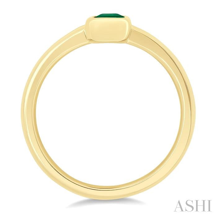 ASHI Emerald Shape Gemstone Solitaire Ring 41909PPF@EMYG-OC