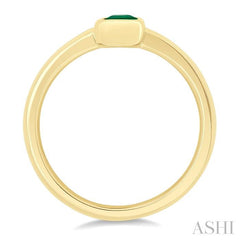 ASHI Emerald Shape Gemstone Solitaire Ring 41909PPF@EMYG-OC