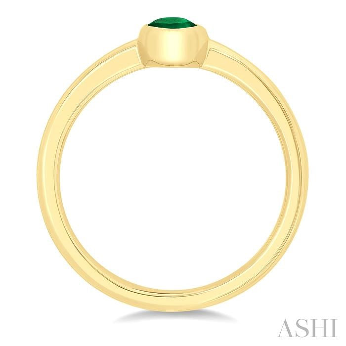 ASHI Oval Shape Gemstone Solitaire Ring 41909PPF@EMYG-OV