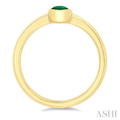 ASHI Oval Shape Gemstone Solitaire Ring 41909PPF@EMYG-OV