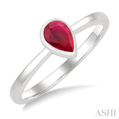 ASHI Pear Shape Gemstone Solitaire Ring 41909PPF@RBWG-PR
