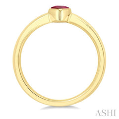 ASHI Pear Shape Gemstone Solitaire Ring 41909PPF@RBYG-PR