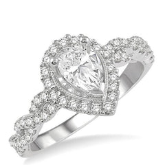 Parkplace Jewelers Pear Shape Halo Diamond Engagement Ring 262F2PPFHWG-LE