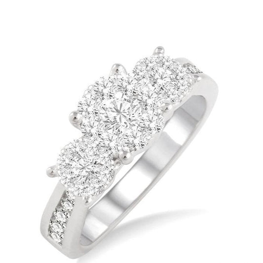 Parkplace Jewelers Round Shape Past Present & Future Lovebright Essential Diamond Ring 36911PPFVWG