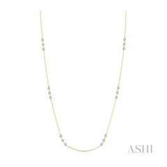 ASHI 3 Stone Diamond Station Necklace 994CVPPFGNKYG