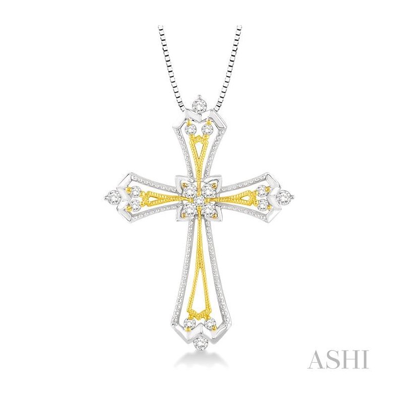 ASHI Cross Diamond Fashion Pendant 95825PPFNPDWY