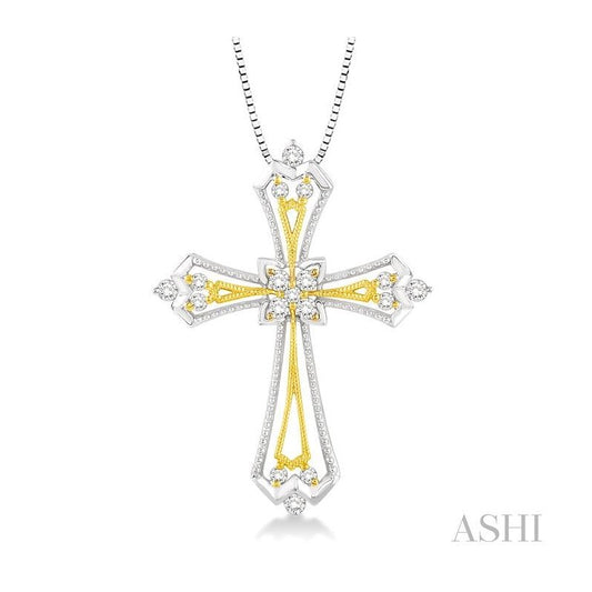 ASHI Cross Diamond Fashion Pendant 95825PPFNPDWY